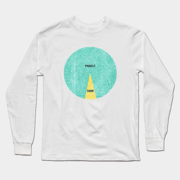 Surf and Paddle - funny surfers piechart Long Sleeve T-Shirt by SashaShuba